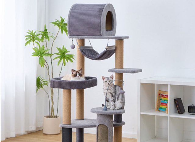 Catry Cascade Cat Tree, With 5 Levels and Condo
