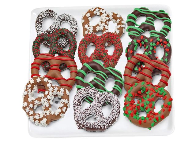 Chocolate Covered Company, 12 Belgian Chocolate Covered Holiday Pretzel Twists