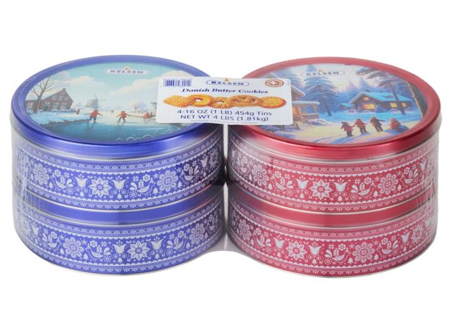 Kelsen Danish Butter Cookies, 1 lb, 4-count