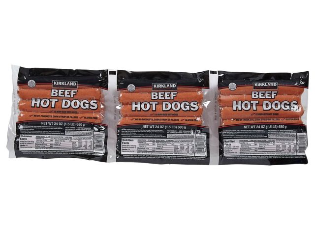 Kirkland Signature Beef Hot Dogs, 12 Links, 1.5 lbs, 3-count
