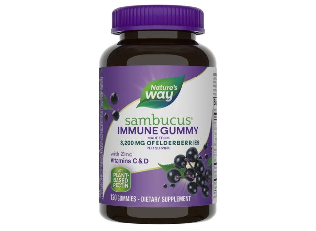 Nature's Way Sambucus Elderberry with Vitamin C and Zinc, 120 Gummies
