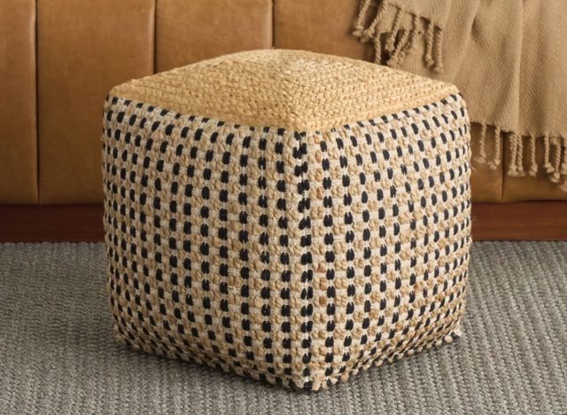 Nourison Jute/Cotton Pouf