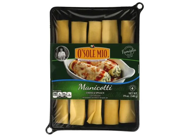 O'Sole Mio Cheese & Spinach Manicotti