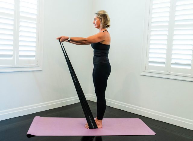 Reaching forward with a band - END