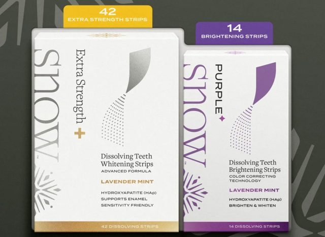 SNOW Dissolving Teeth Whitening Strips, 21 Extra Strength Treatments and 7 Brightening Treatments