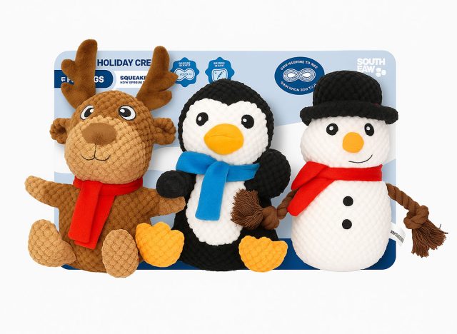 South Paw 3-Pack Holiday Dog Toys