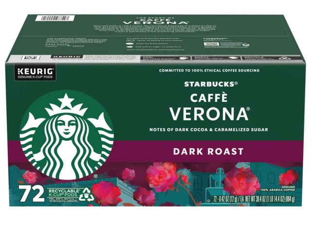 Starbucks Coffee Caffè Verona Dark Roast K-Cup Pod
