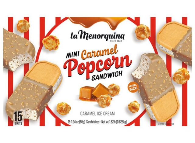 La Menorquina Mini Caramel Popcorn Ice Cream Sandwich