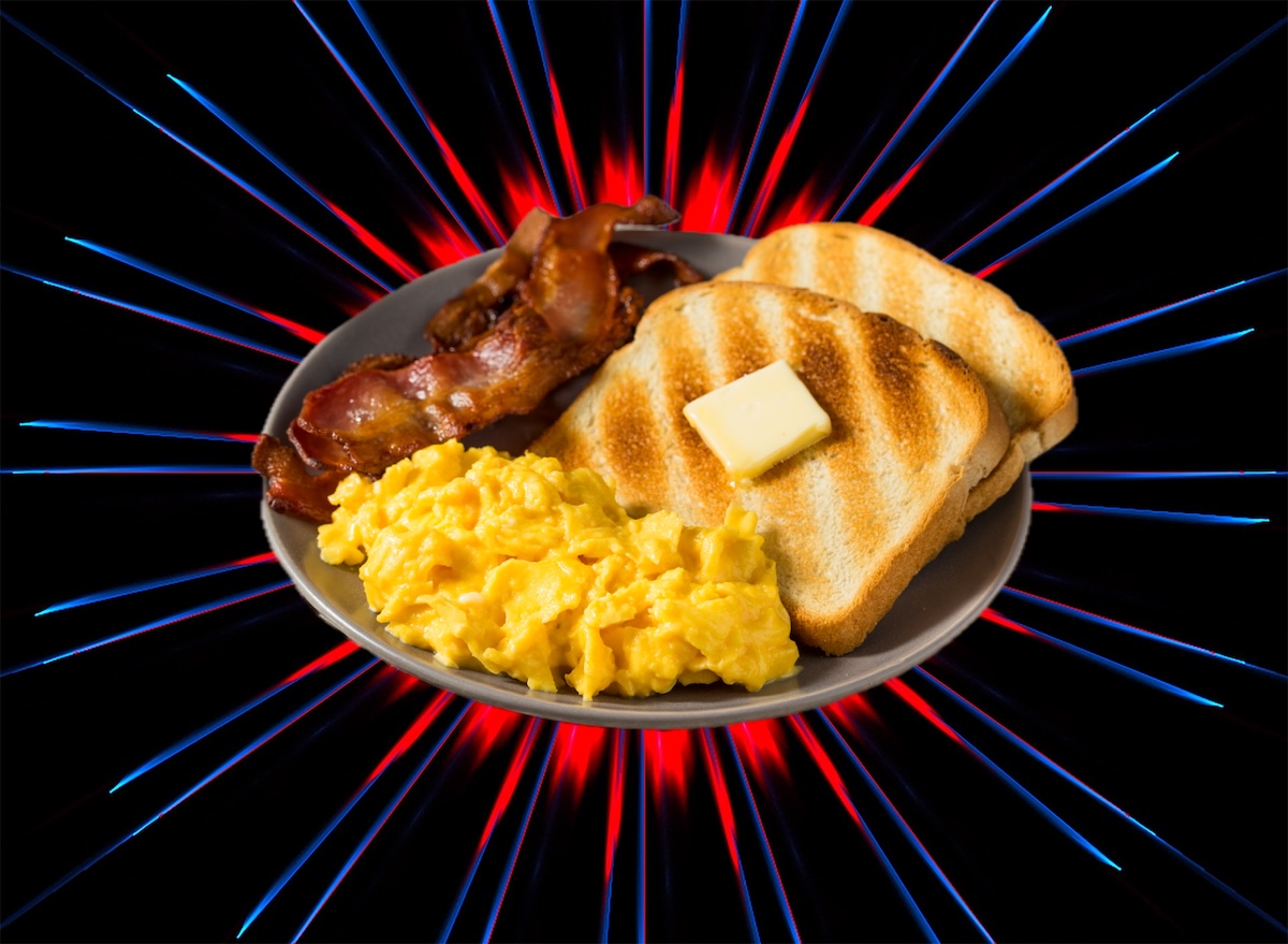 Red, white, blue, breakfast