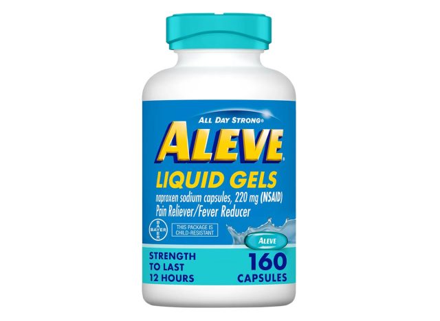 Aleve Naproxen Sodium 220 mg. Pain Reliever/Fever Reducer