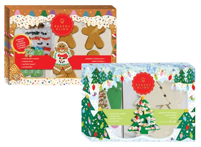 Bakery Bling Christmas Cookie Decorating Kit 2-pack, 16 Total Cookies