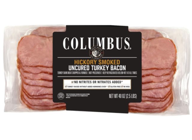 Columbus Uncured Turkey Bacon, Hickory Smoked