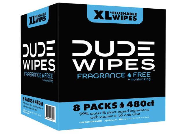 DUDE Wipes Fragrance-Free + Moisturizing XL Flushable Wipes