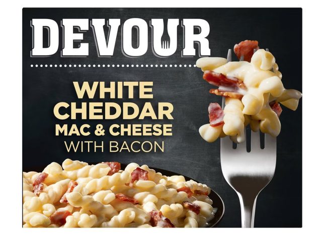 Devour Frozen White Cheddar Mac & Cheese with Bacon