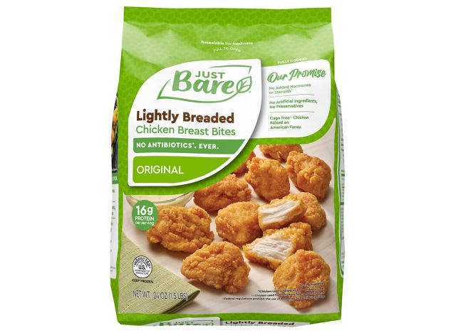 Just Bare Lightly Breaded Chicken Breast Bites - Frozen - 24oz