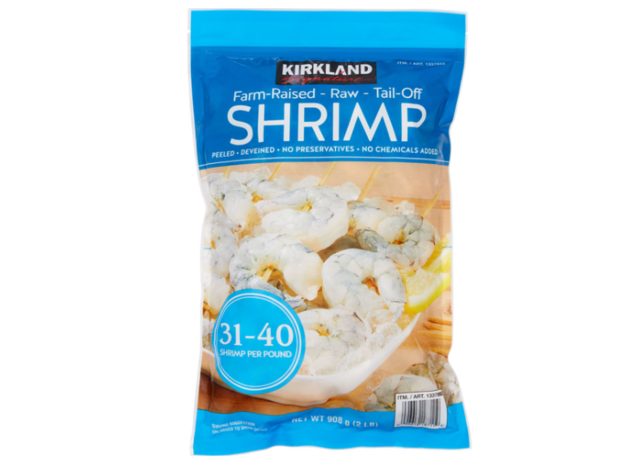 Kirkland Signature Farm-Raised Raw Shrimp, Tail-Off, Peeled, Deveined, 31-40 ct, 2 lbs