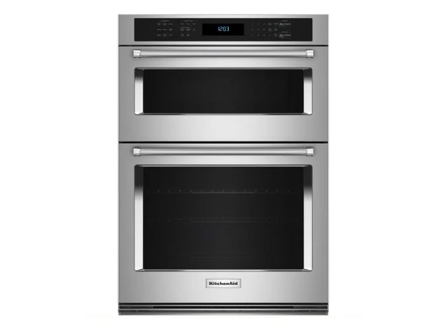KitchenAid 1.4 cu. ft. Upper and 5.0 cu. ft. Lower Capacity Combination Microwave Wall Oven with Air Fry Mode