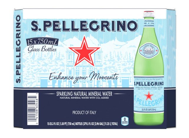 San Pellegrino Sparkling Natural Mineral Water, 25.3 fl oz, 15-count