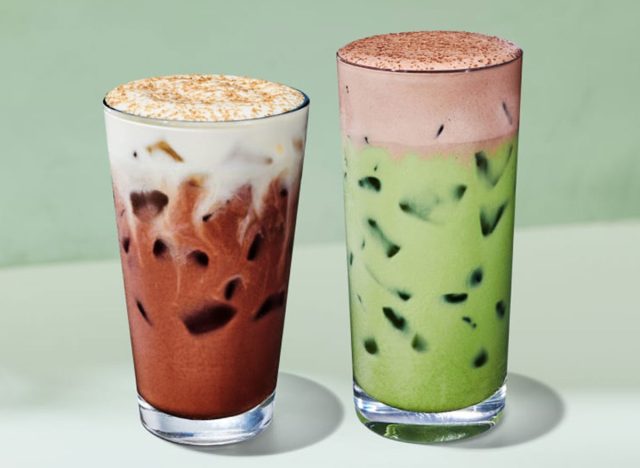 Starbucks Iced Dubai Chocolate Matcha and Iced Dubai Chocolate Mocha