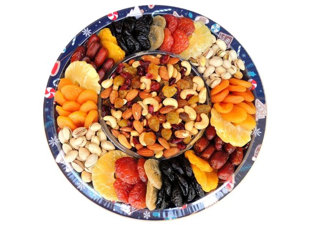 Vacaville Fruit Company, Dried Fruit & Nut Happy Holidays Tin Tray