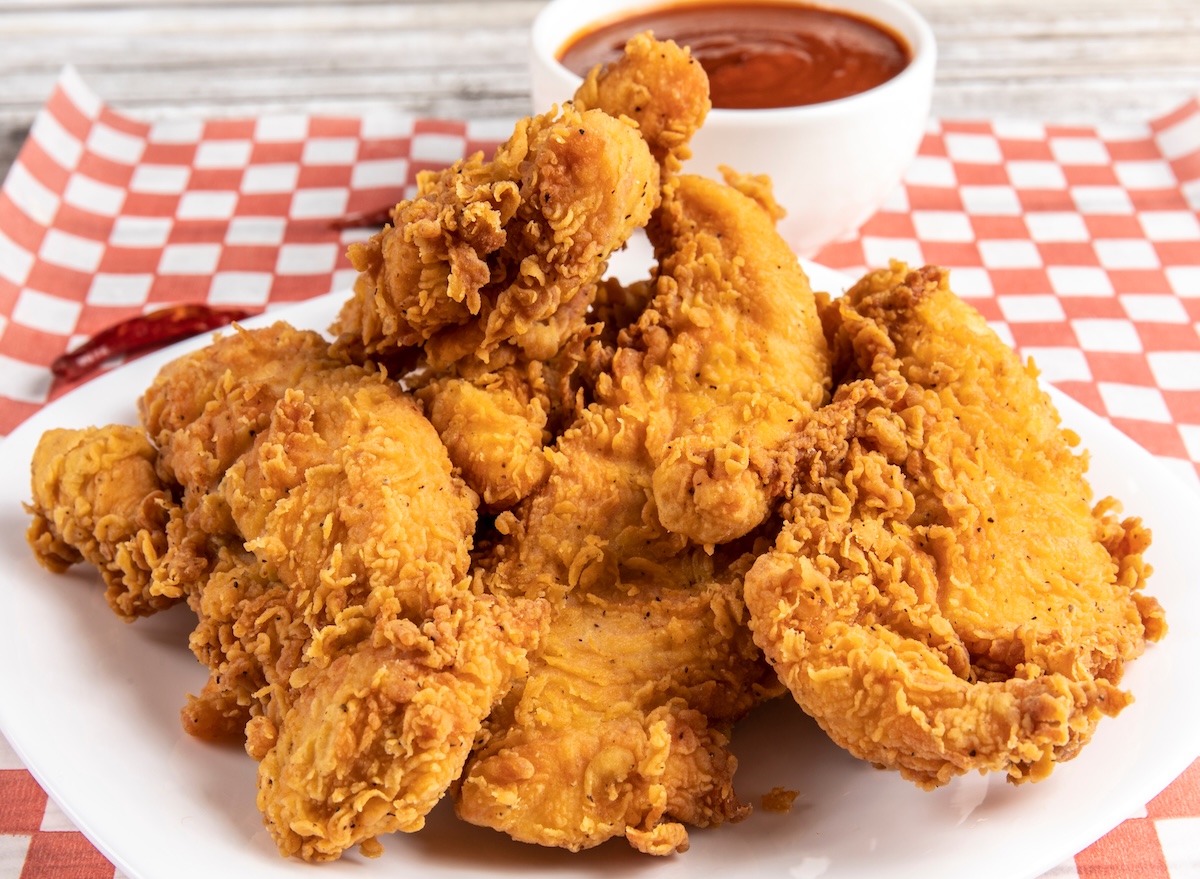 Deep,Fried,Southern,Style,Breaded,Chicken,Tenders,Or,Chicken,Fingers