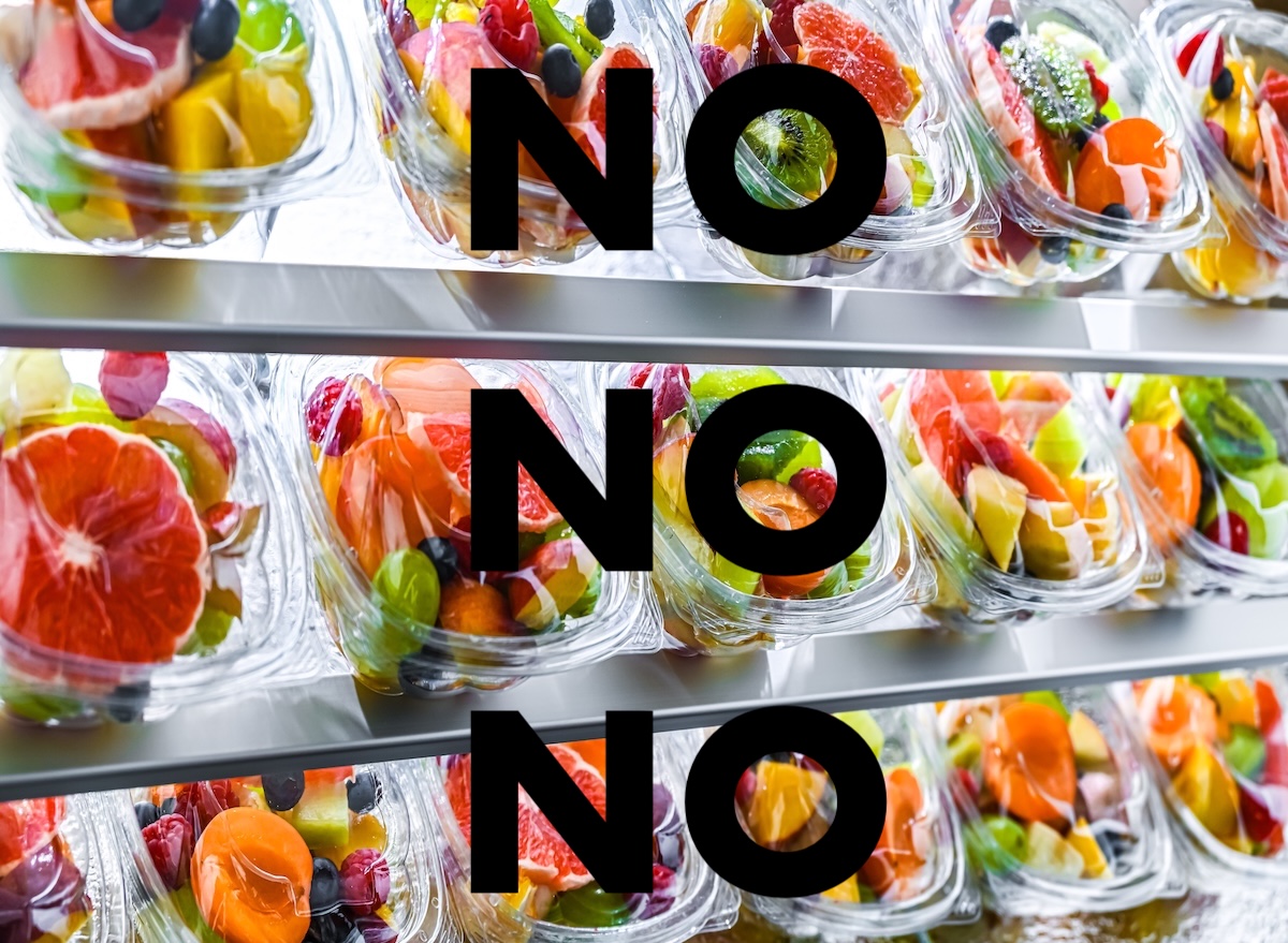 Plastic,Boxes,With,Pre packaged,Fruit,Salads,,Put,Up,For,Sale