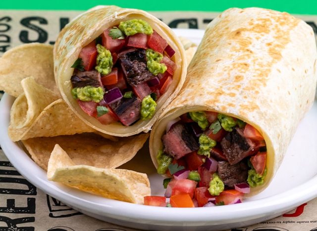 Baja Fresh Steak Burrito