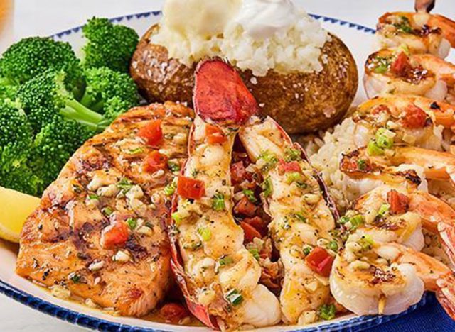 Grilled Lobster Shrimp and Salmon Feast