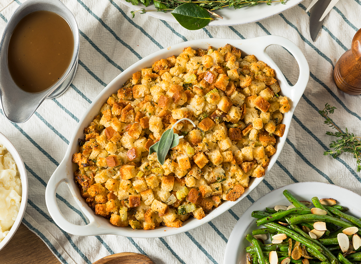 Homemade Thanksgiving Dressing Stuffing Sage and Butter