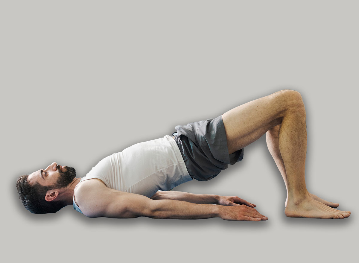 Athletic man exercising at home, fitness and sports concept