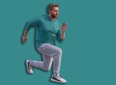 Sports man doing workout in NYC. Man athlete doing workout practice cardio wellness. Fitness training outdoor. Man outdoor workout. Man training legs muscles doing lunges exercise in New York City.