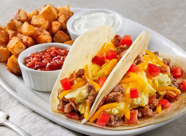 Bob Evans Double Meat Breakfast Tacos