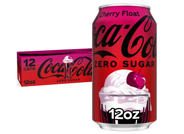 Coca-Cola Zero Sugar Cherry Float Soda Pop Fridge Pack Cans