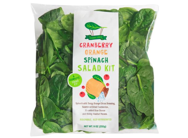 Trader Joe's Cranberry Orange Spinach Salad Kit