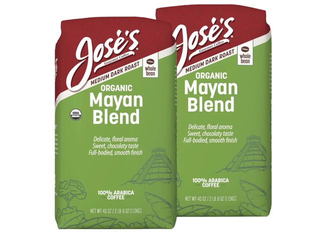 Jose's 100% Organic Mayan Whole Bean Coffee 2.5 lb, 2-pack