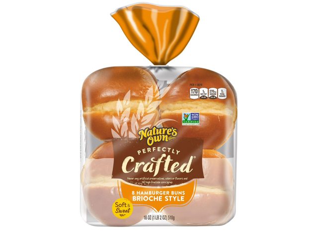 Nature's Own Perfectly Crafted Brioche Style Hamburger Buns, 8 Ct, Shelf-Stable
