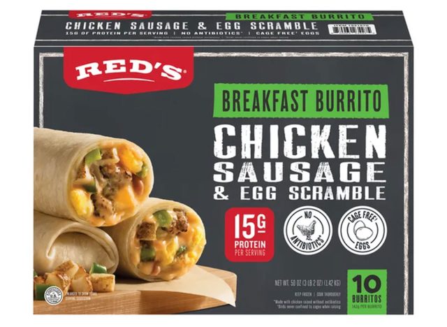 Red's Chicken Sausage Egg Scramble Burrito