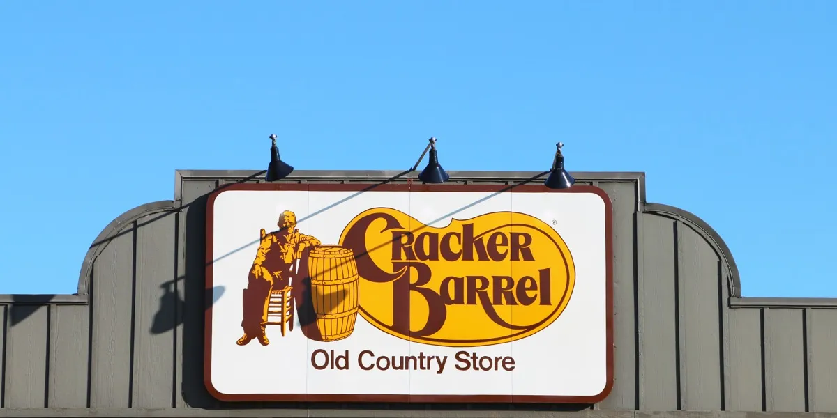 NASHVILLE, TENNESSEE-DECEMBER 30, 2017: Sign for Cracker Barrel Old Country Store, a chain of over 600 southern themed restaurants and gift shops.