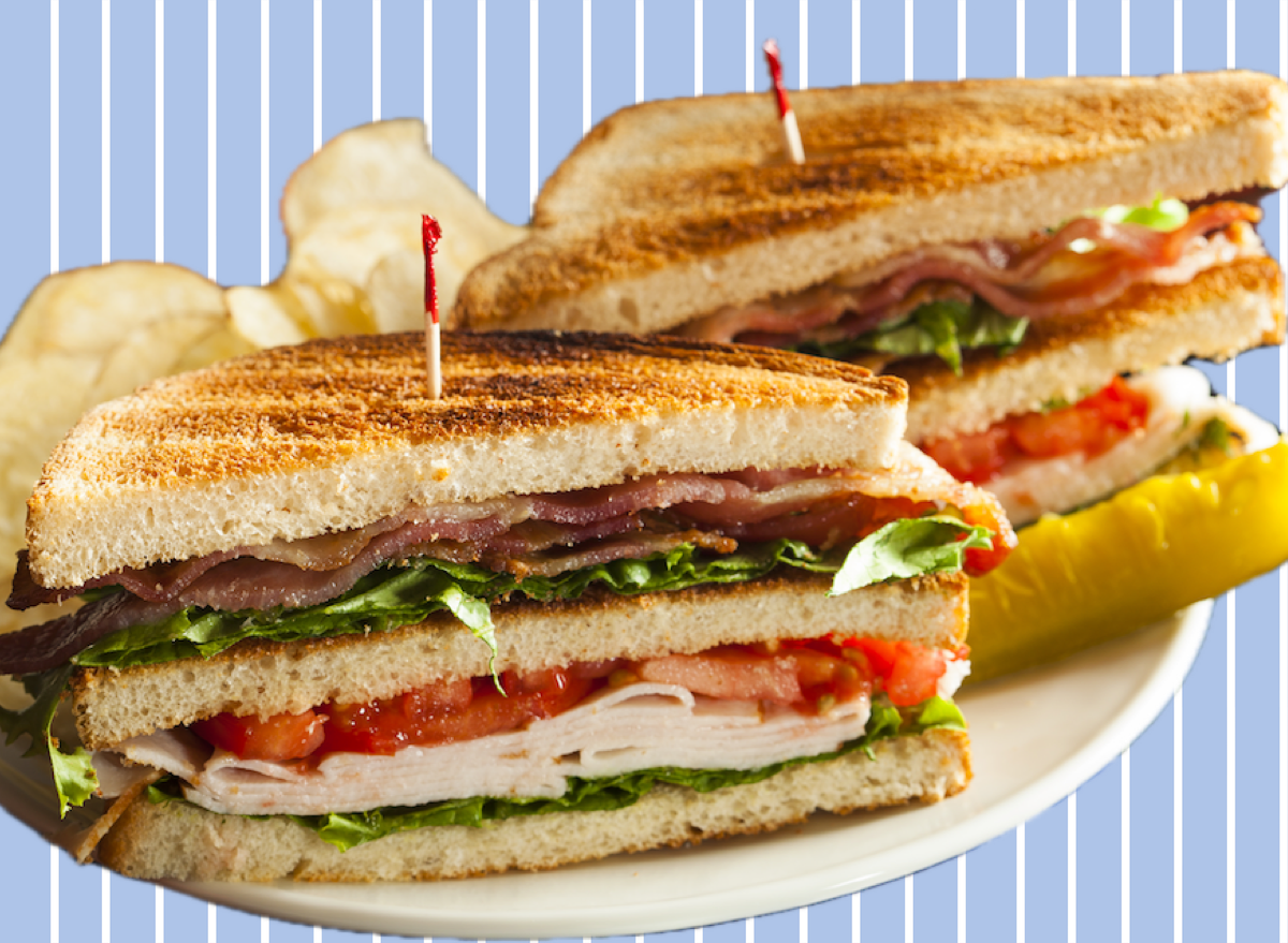 Turkey bacon toasted club sandwich