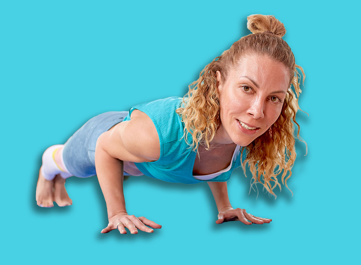 Athletic attractive woman wrung out in gym. Training concept, sport, workout process