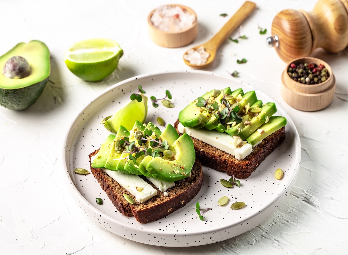Healthy,Avocado,Toasts,With,Rye,Bread,,Sliced,Avocado,,Cheese,,Pumpkin,