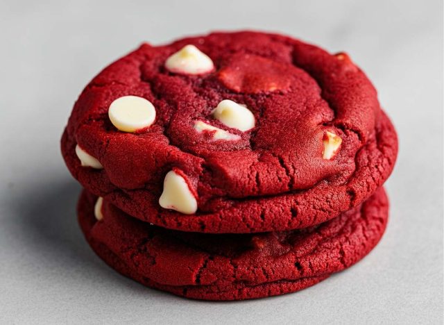red velvet cookie with white choco chips 