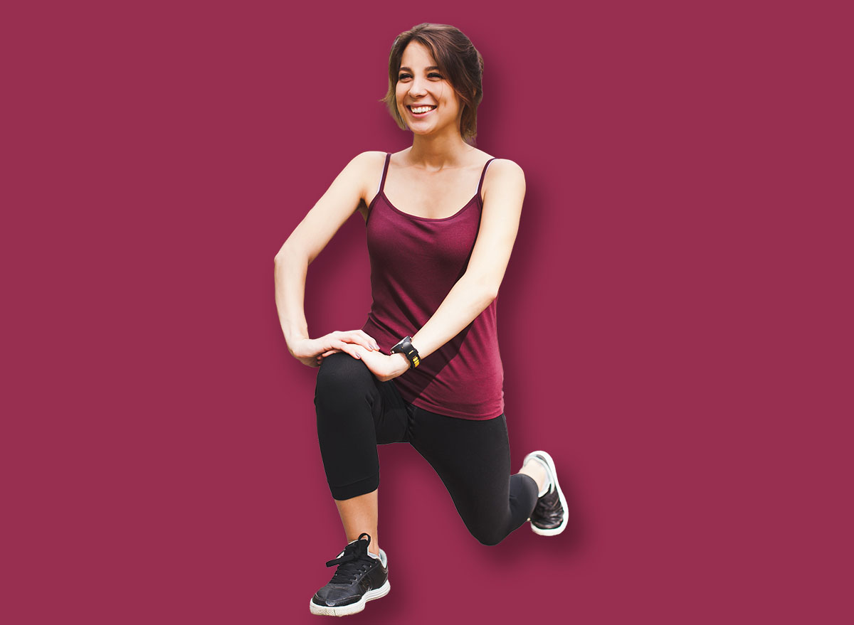 Attractive,Sporty,Smiling,Young,Woman,Runner,Stretching,In,Park,Before