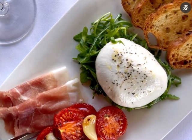 Flemings Burrata with Prosciutto