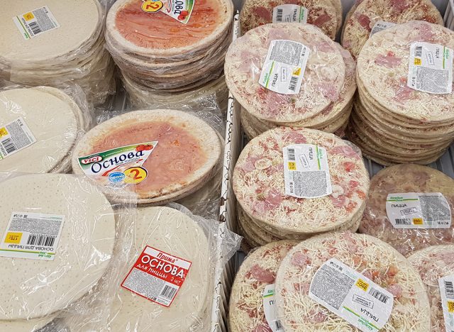 Frozen Pizza In Grocery Store