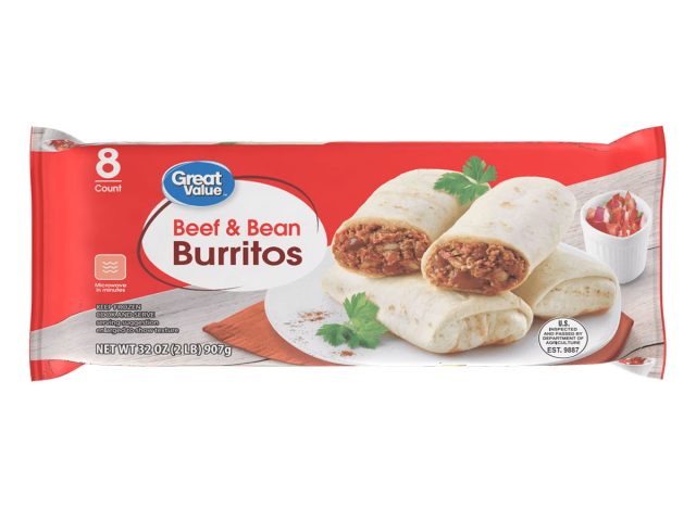 Great Value Beef & Bean Burritos
