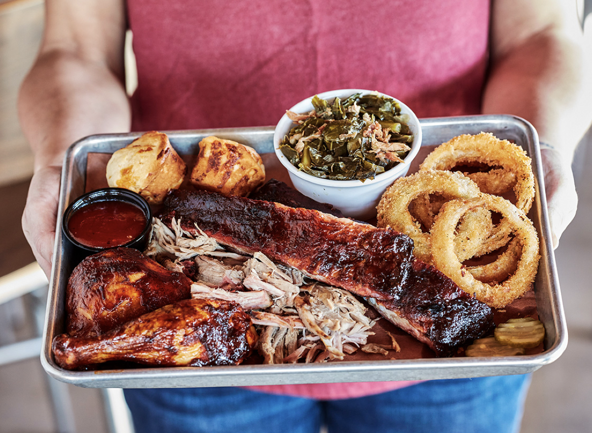 Jim N Nick’s Bar B Q best chain restaurant baby back ribs onion rings