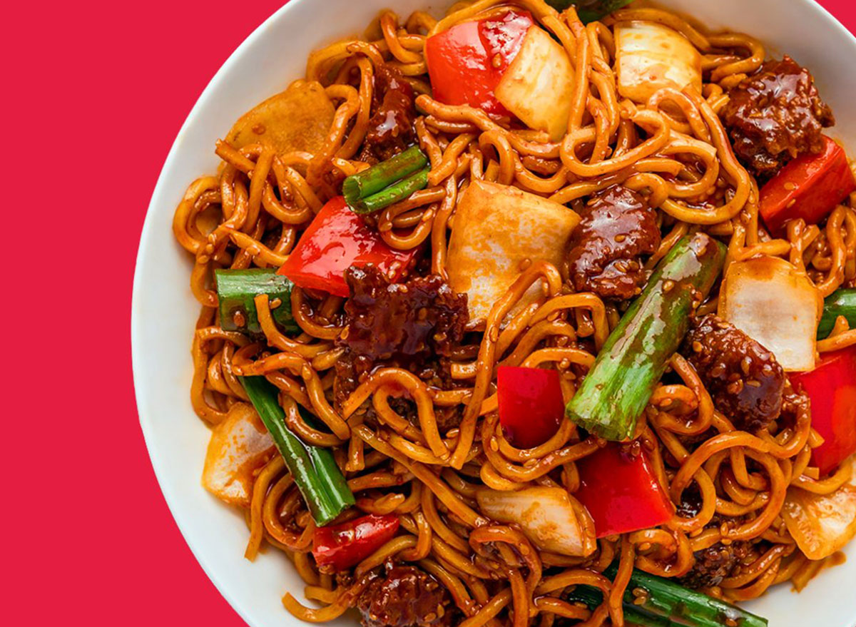 Pick Up Stix Spicy Korean BBQ Steak With Wok-Tossed Noodles