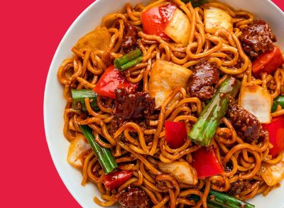 Pick Up Stix Spicy Korean BBQ Steak With Wok-Tossed Noodles