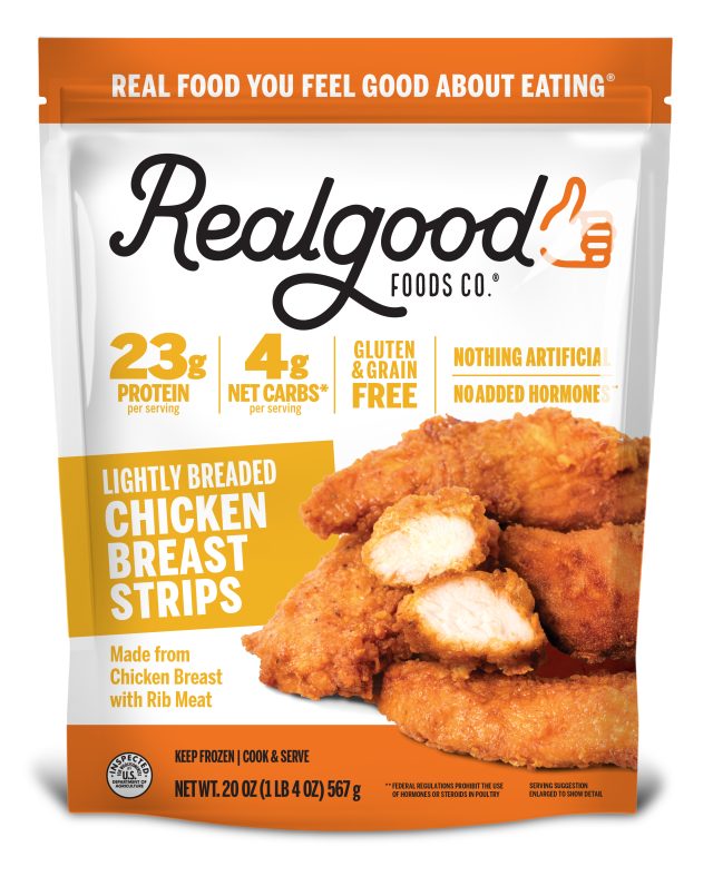 Realgood Foods Co. Lightly Breaded Chicken Breast Strips, Gluten-Free
